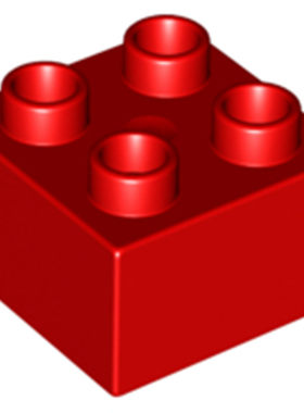 乐高德宝2x2彩块创意搭建基础砖