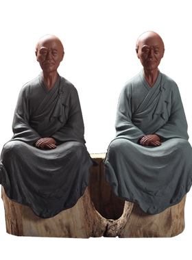 陶瓷中式禅意弘一大师人物摆件家居茶桌壁柜博古架玄关陈列装饰品