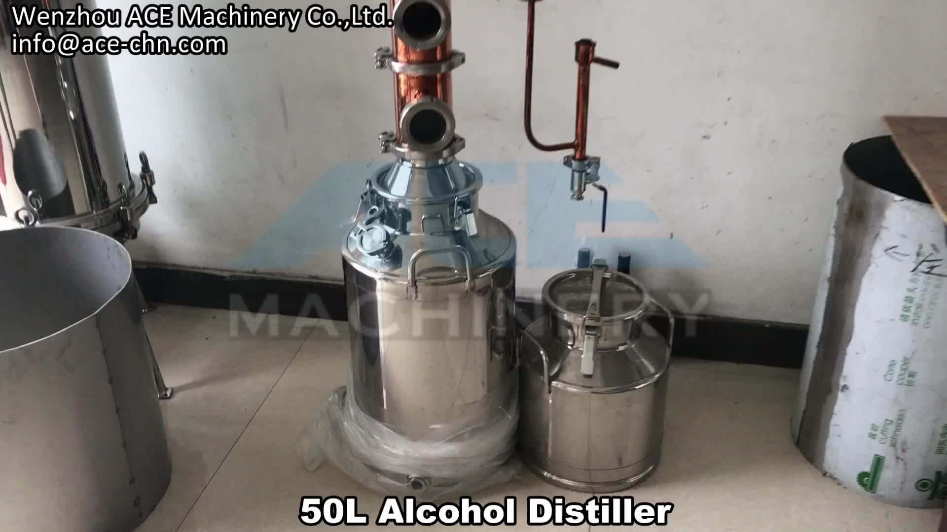 New Type Glass Distillation Column Pot Still Alcohol Distiller With Gin