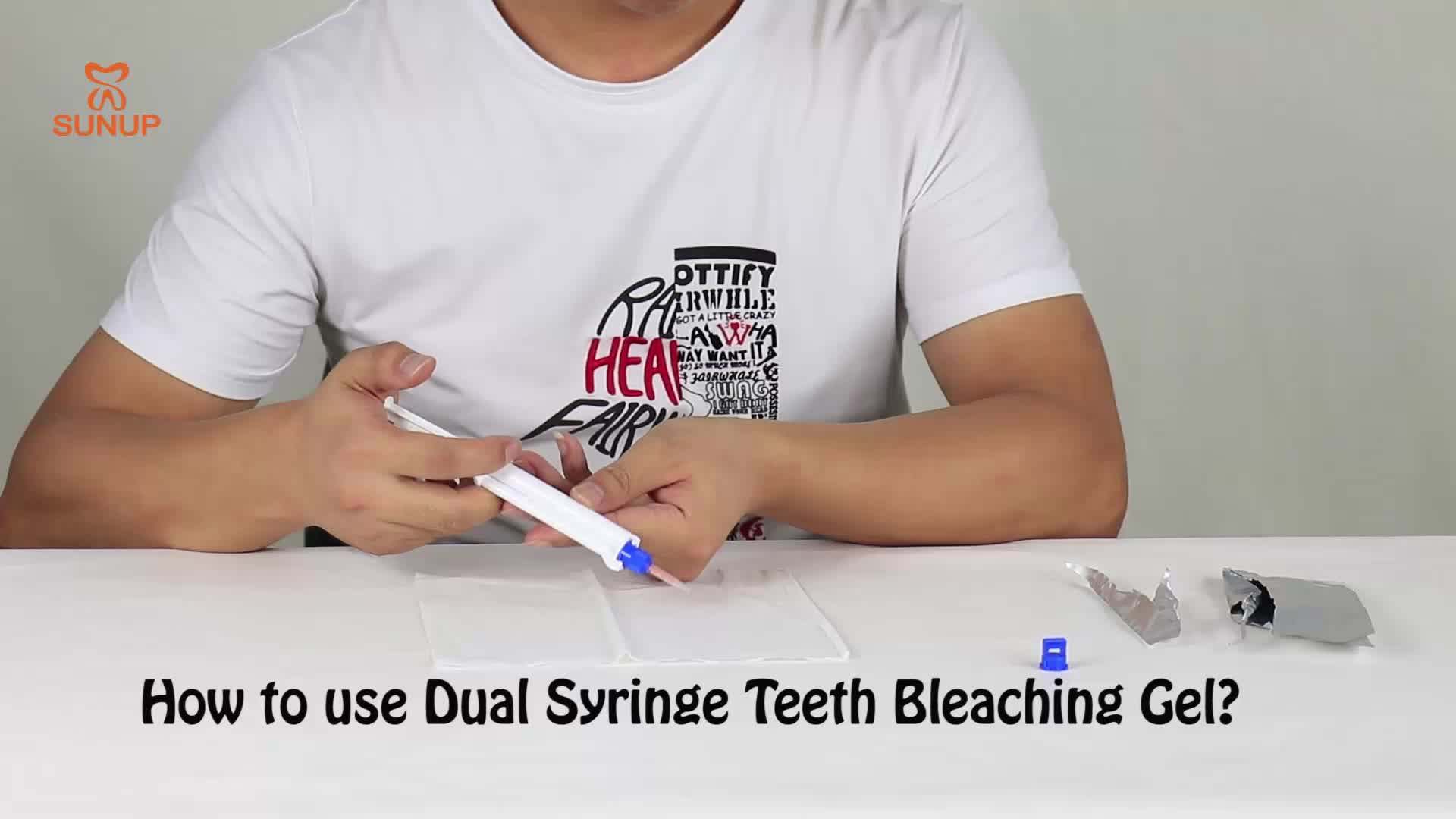 Professional Double Syringe Whitening Teeth Gel Bleach Dual Barrel 25