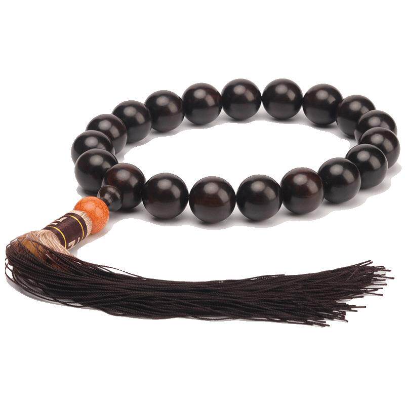 天然黑檀手串2.0手持念珠老料沉水紫光檀木文玩佛珠男女款车挂件