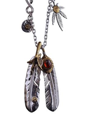 天使之愿银太角男士毛衣长项链