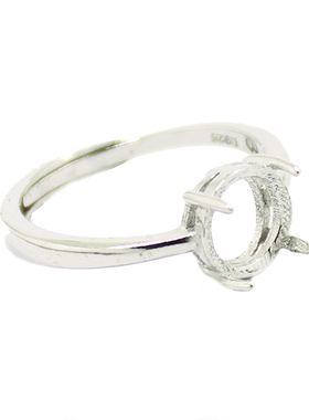 diy四爪圆形镶嵌活口戒指空托