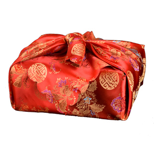 结婚包袱皮一对女方陪嫁套装喜盆包裹布新娘红包袱布婚庆用品大全