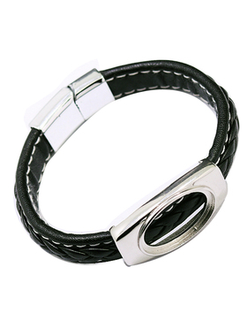 diy镶嵌琥珀松石皮绳18*26手链