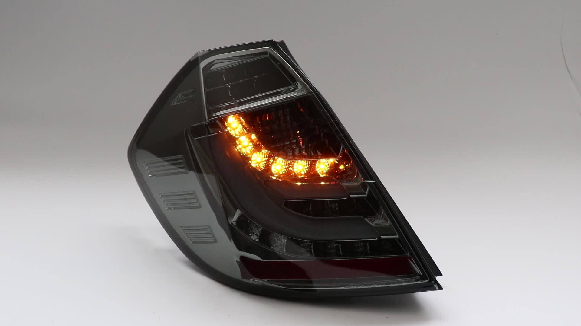 For Honda Fit Jazz Led Tail Lamp Hatchback 20082010 Smoke Black Type