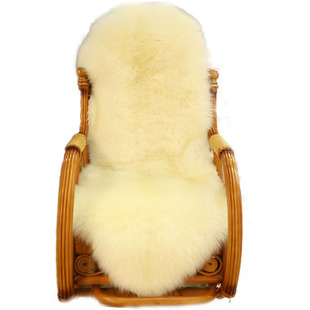 纯羊毛加厚弓形椅子坐垫电竞椅垫皮毛一体垫子大班椅老板椅坐垫