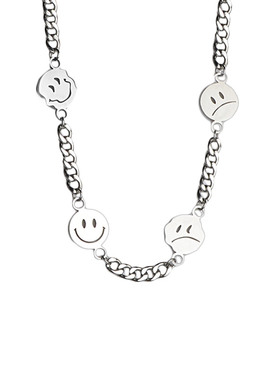 网红潮牌表情包笑脸情侣笑脸项链