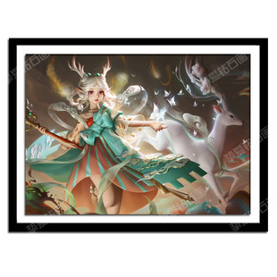 钻石画满钻卡通动漫可爱少女瑶敦煌神鹿客厅卧室儿童贴钻十字绣