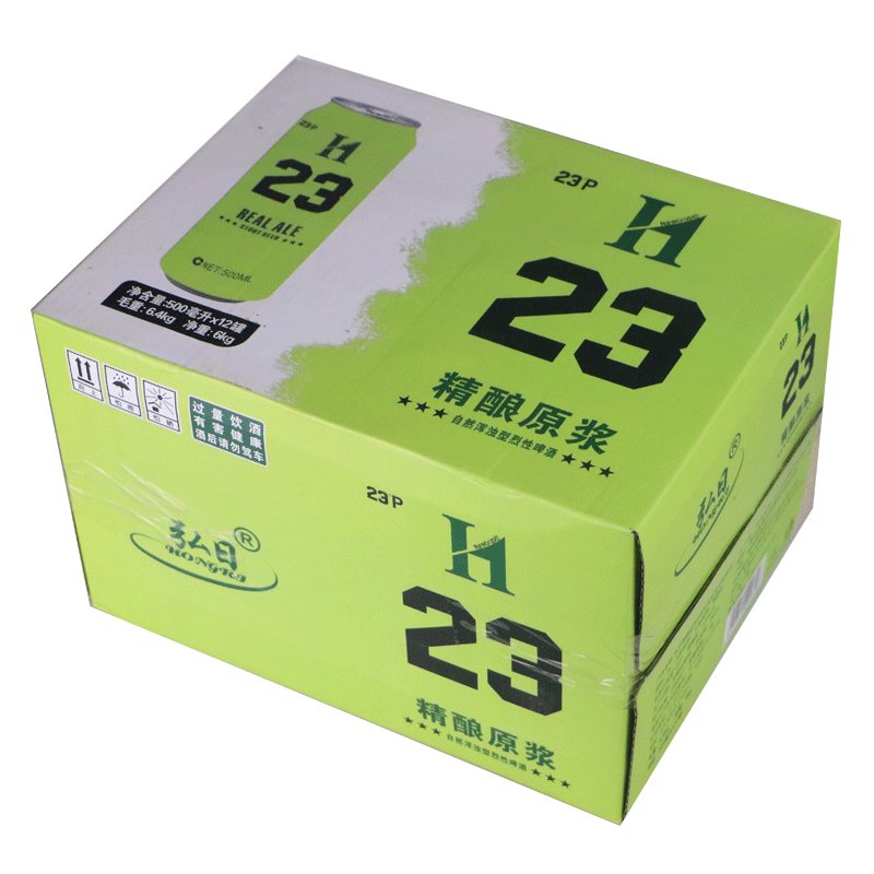 弘日精酿啤酒1L原浆高度啤酒500ml*12罐整箱促销多省包邮破损补偿