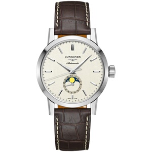 Longines正品经典复古月相男表