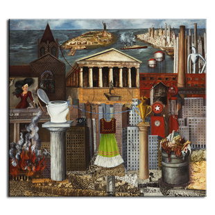 我的裙子挂在纽约 Frida Kahlo 弗里达 装饰画 墨西哥艺术