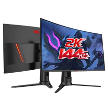 hkc 32英寸2k曲面144hz三星带鱼屏1