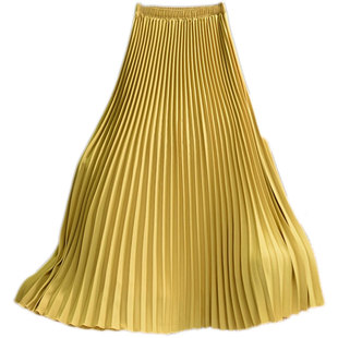 2022春夏新款韩版时尚港味半身裙高腰风琴百褶裙长款秋冬半身长裙