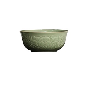青秘耀州窑青釉瓷碗4.5英寸中式仿古传统陶瓷餐具家用米饭小碗