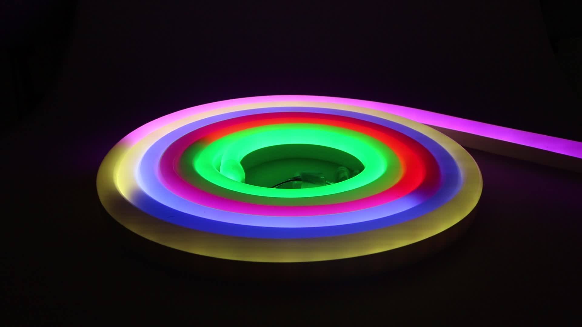 Ip68 Dmx512 60leds Digital 12v Led Neon Rope Light Tube Flex Dmx Strip