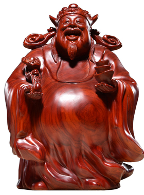财神爷佛像供奉开业送礼红木雕刻
