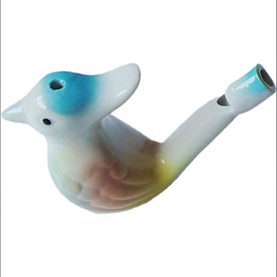 批发陶瓷鸟哨音乐水鸟创意儿童趣味玩具口哨水哨挂绳泥哨鸟类摆件