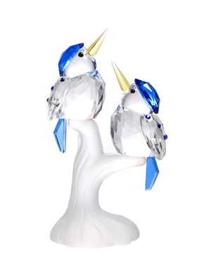 水晶鹦鹉新婚礼物橱窗仿真小饰品