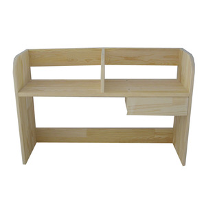 实木笔记本电脑桌上小书架学生创意桌面书架置物架办公室收纳架