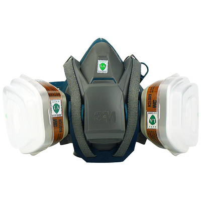 3m6502ql喷漆化工打农药防尘面罩