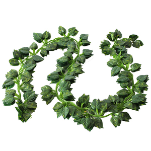 花藤绿叶装饰仿真葡萄叶假树叶植物藤条叶塑系统体系取水量打曲棍