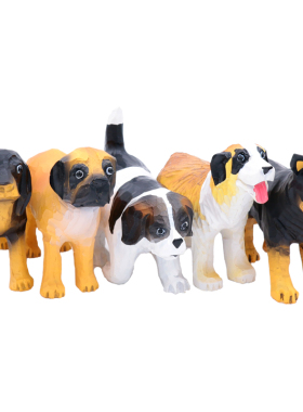 树脂可爱风生日礼物饰品仿真狗