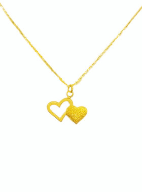 首饰越南沙金女欧币磨砂树叶吊坠