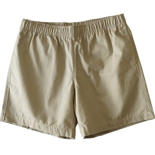 男款纯棉短裤宽松直筒裤夏季松紧腰小码SM工装休闲卡其布裤子K500