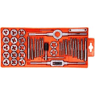 汉顿手用丝锥园板牙套装组合丝攻钻头板手扳手绞手圆扳牙手动工具