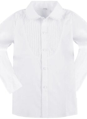 女童英伦风春秋冬纯色花边领校服