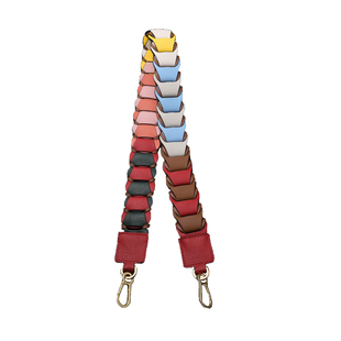 彩色编织包带斜挎带百搭撞色单肩背带拼色真皮包包带子替换宽肩带