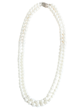 女士法式复古旗袍多层珍珠项链