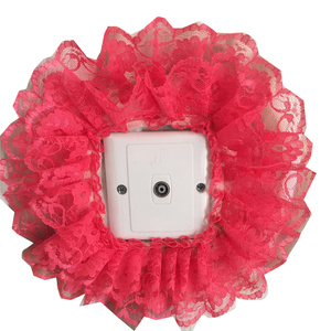 满六个包邮开关套布艺蕾丝防尘罩开关贴通用保护套充电插座贴定制