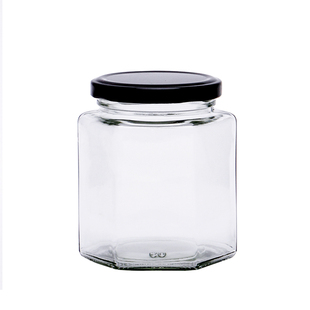 六棱玻璃瓶子密封罐带盖食品罐子六角蜂蜜果酱辣椒酱柠檬膏罐头瓶