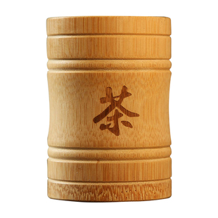 便携茶叶罐小号竹筒收纳密封罐子大号木醒茶叶包装礼盒茶具迷你