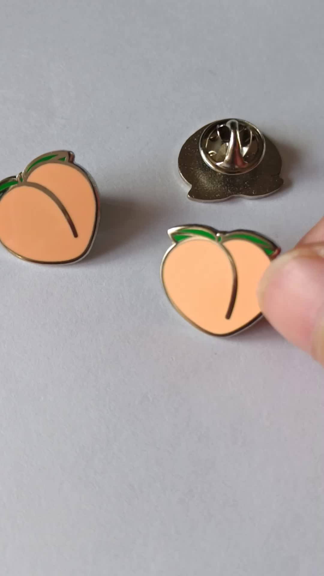 Art & Collectible Use Metal Peach Pins,Cute Peach Badge Brooch Buy