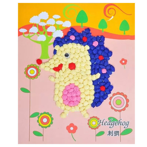 儿童手工益智玩具创意DIY搓纸画揉纸画亲子早教幼儿园美劳材料