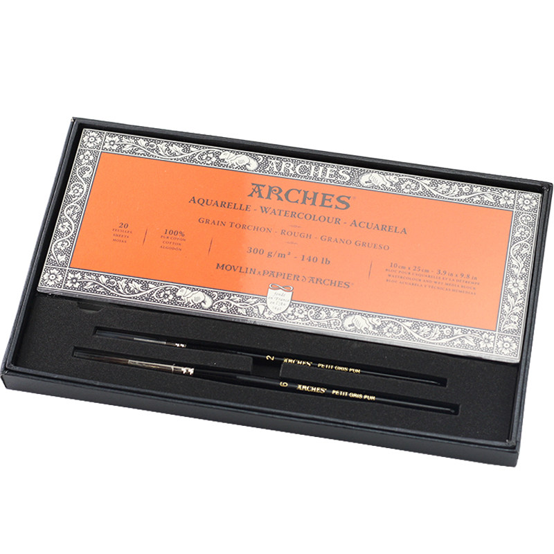 包邮 法国Arches阿诗水彩本300g 185克水彩纸 20页 粗纹 四面封胶