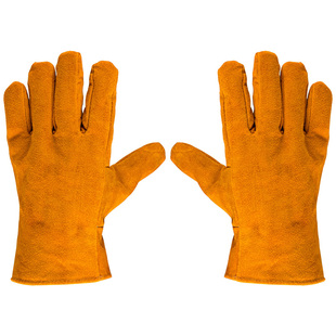 8双 棉保暖电焊手套短款长款焊工牛皮男防烫耐磨耐高温加绒冬季