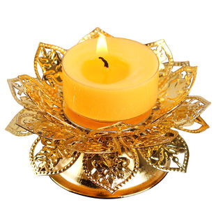 圆通佛具佛前酥油灯灯座莲花灯佛供灯防风蜡烛台供佛灯架供灯底座