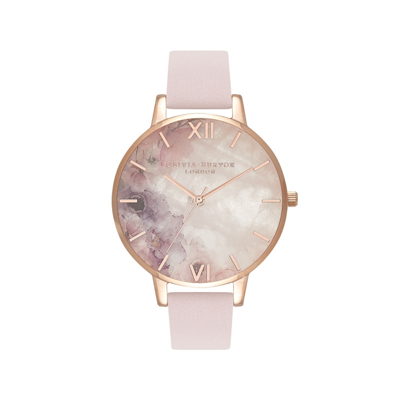生日礼物轻奢腕表OliviaBurton正品英国粉水晶大理石ob手表