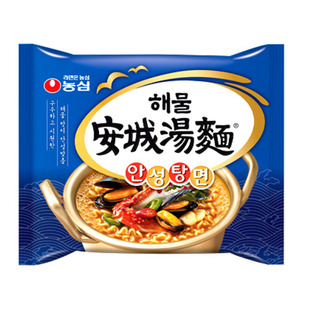 韩国进口农心安城汤面125g 海鲜安城汤面112g方便面微辣泡面拉面