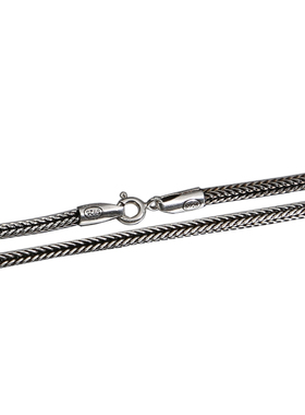 吊坠男女款泰银手工编制马鞭链