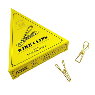 进口Tools To Liveby复古金色长尾夹礼拜手账夹子带纸壳 整盒