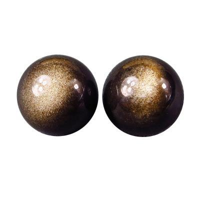 diy黑曜石猫眼半成品水晶散珠