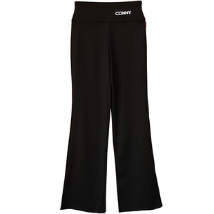CONNY康尼直筒女形体服棉高腰舞蹈练功裤牛奶丝瑜伽裤微喇叭宽松