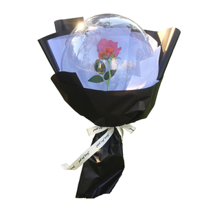 太空玫瑰小王子的diy手工制作材料网红玫瑰花波波球花束透明气球