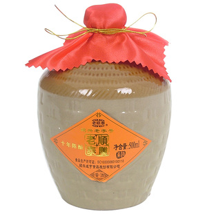 浙江绍兴产黄酒咸亨十年陈甜型老顺泰雕酒500ml*6瓶1箱原浆糯米酒