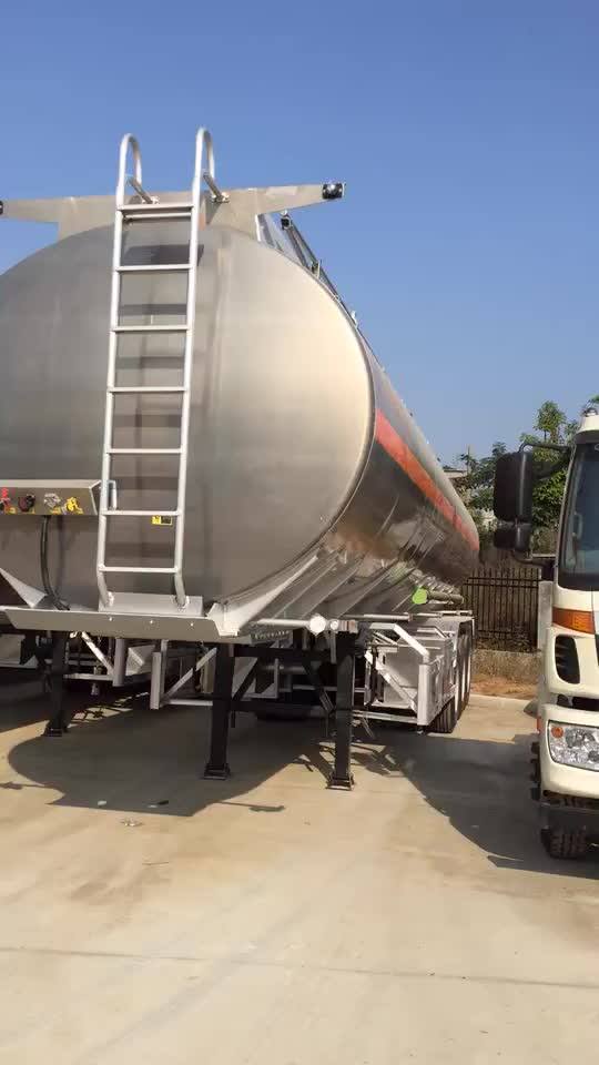 Aluminum Alloy Tanker Semi Trailer Aluminum Oil Fuel Tank For Trucks